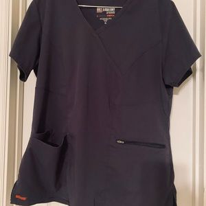 Greys Anatomy Steel Gray Scrub Top XL